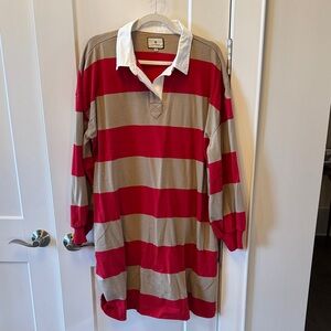 Tuckernuck Women’s Rugby Shirt Dress XXL NWT